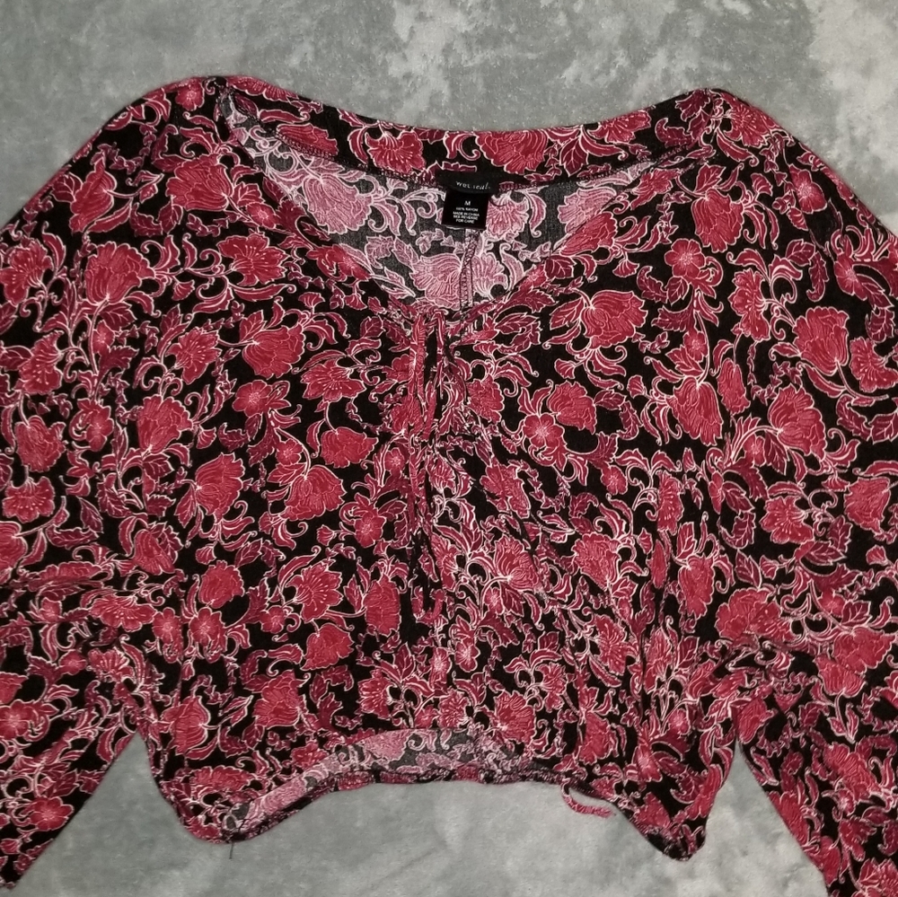 Wet seal Red Cropped Blouse